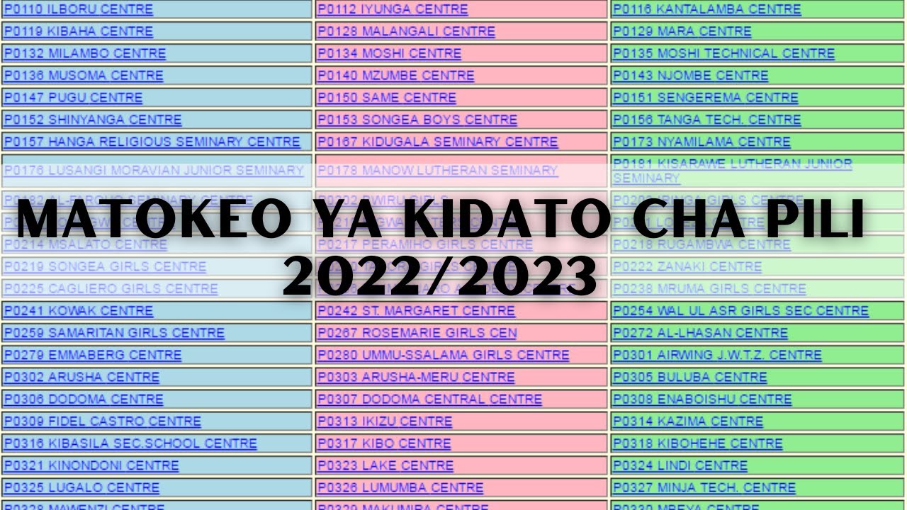 MATOKEO YA UPIMAJI WA KITAIFA WA KIDATO CHA PILI (FTNA) 2023/RESULTS OF